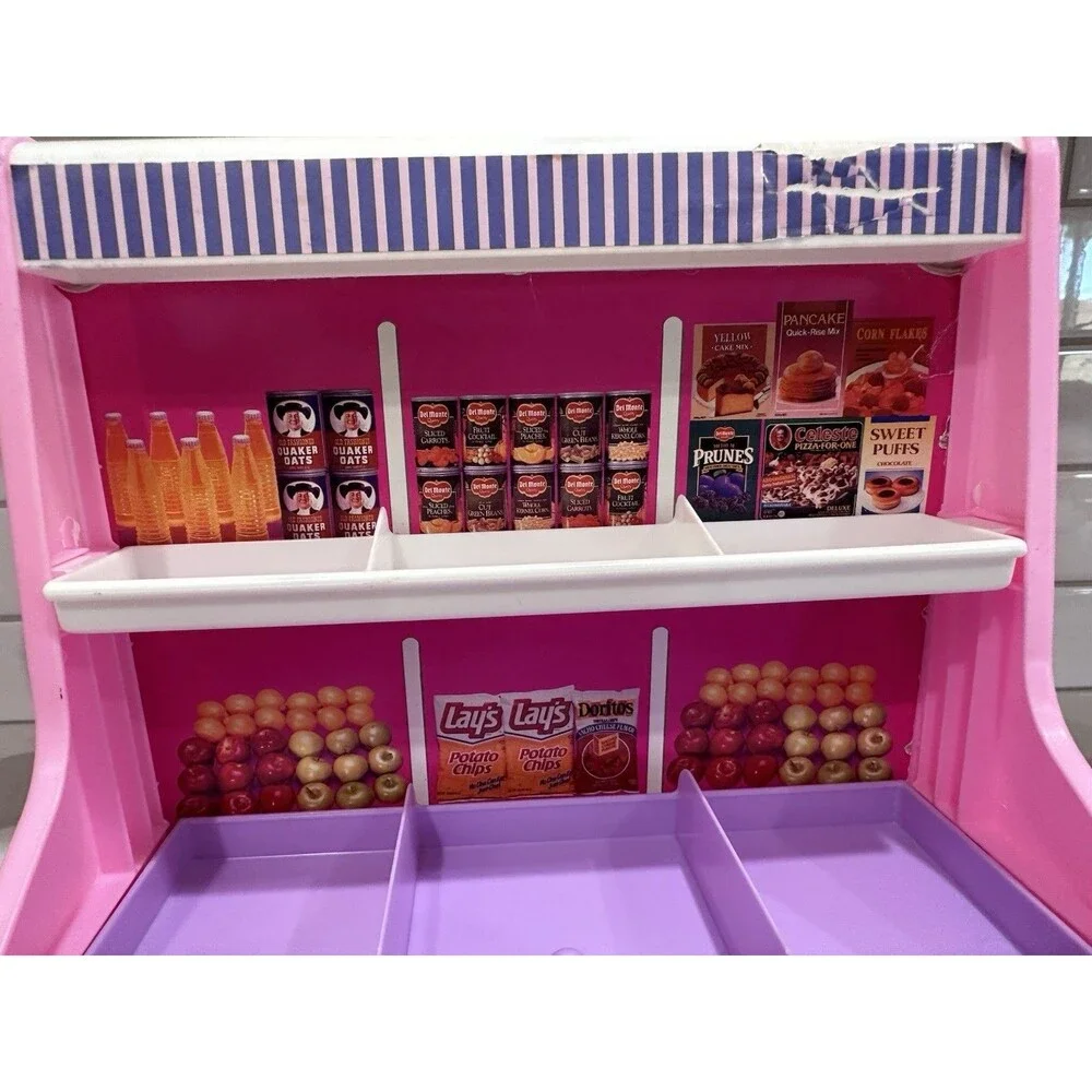 Vintage Barbie Grocery Store Supermarket Playset Register Shelf Cart Lot Mattel